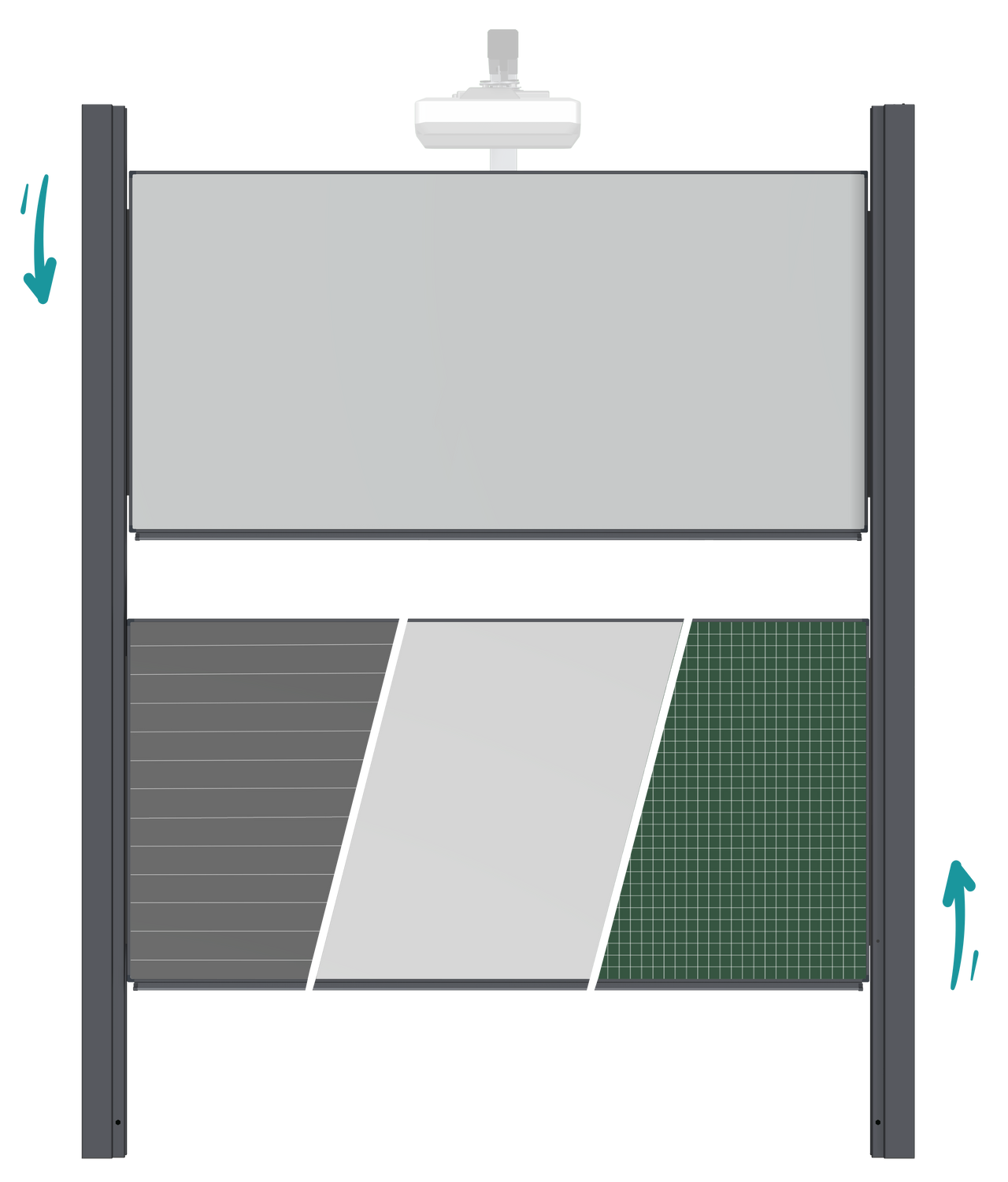 wB writing double pylon sliding