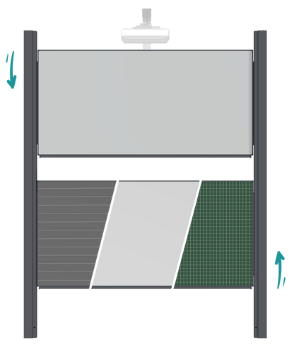 wB writing double pylon sliding